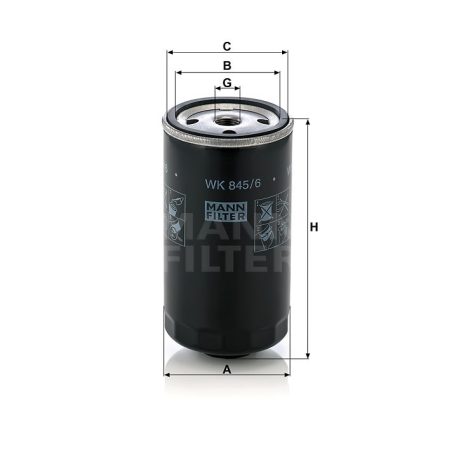 Mann-Filter WK845/6 Üzemanyagszűrő