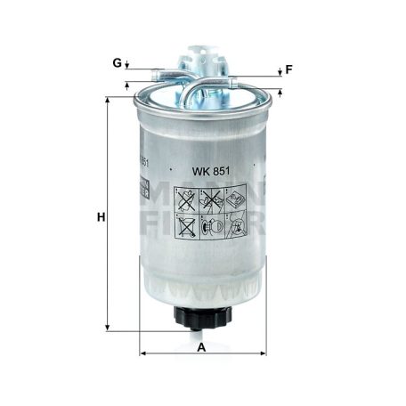 Mann-Filter WK851 Üzemanyagszűrő