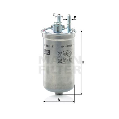 Mann-Filter WK853/13 Üzemanyagszűrő