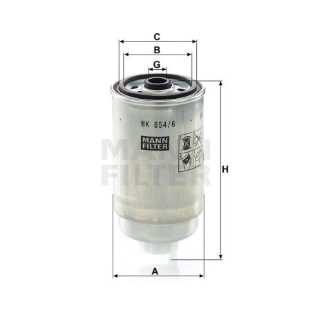 Mann-Filter WK854/6 Üzemanyagszűrő
