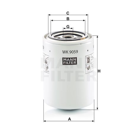Mann-Filter WK9059 Üzemanyagszűrő