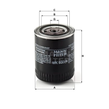 Mann-Filter WK930/4 Üzemanyagszűrő