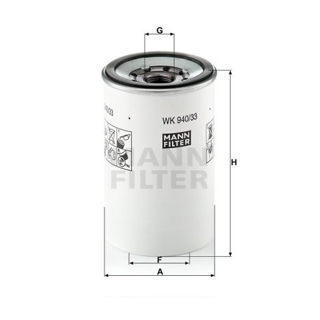 Mann-Filter WK940/33X Üzemanyagszűrő