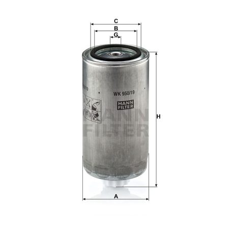 Mann-Filter WK950/19 Üzemanyagszűrő