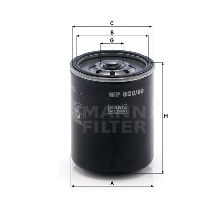 Mann-Filter WP920/80 Olajszűrő