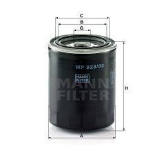 Mann-Filter WP928/80 Olajszűrő