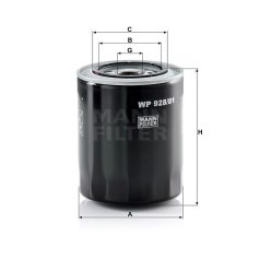 Mann-Filter WP928/81 Olajszűrő
