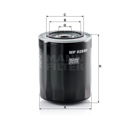 Mann-Filter WP928/81 Olajszűrő