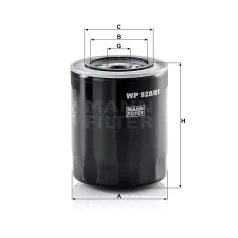 Mann-Filter WP928/82 Olajszűrő