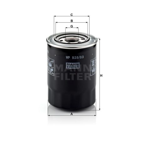 Mann-Filter WP928/83 Olajszűrő