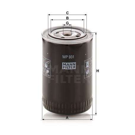 Mann-Filter WP931 Olajszűrő